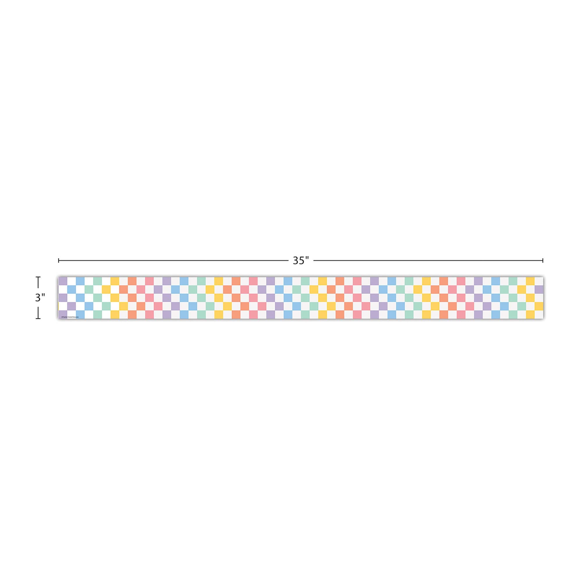 Teacher Created Resources® Cool for School Checkers Straight Border Trim, 6 Packs of 12